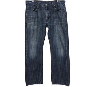 Levi's Mens size 36X32 559 Relaxed Straight Leg Denim Jeans in Range Dark Wash